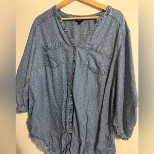 Torrid chambray button up